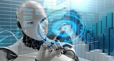 A futuristic concept of computing technology.